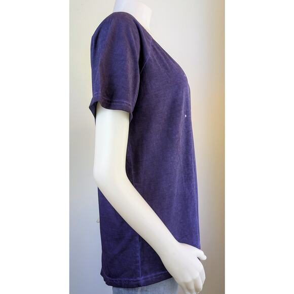 New The Animal Rescue Site Dog & Moon T-Shirt Tee Size Large Acid Wash Purple - Picture 7 of 11